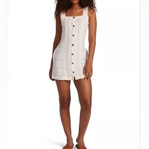 Roxy Beige Striped Mini Dress XS‎
